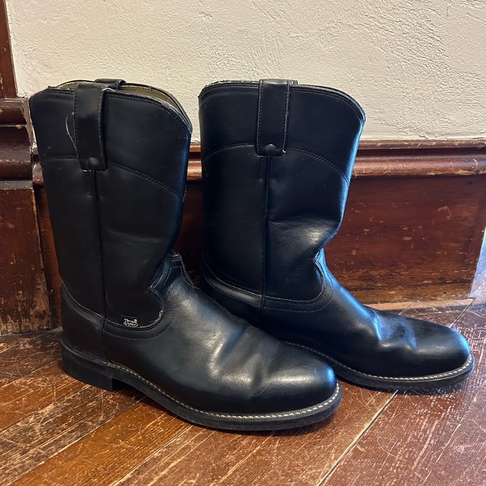 Justin’s Basics Women’s Black Leather Riding Boots